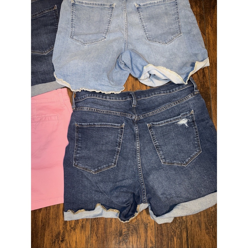 ANA A New Approach Jean Shorts Sz 12 Cuffed Blue Denim Set Of 4 Summer - Picture 6 of 8